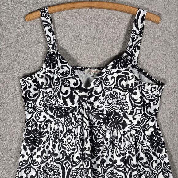 Casa Cabana Maxi Dress XL Empire Waist Beach Resort Wear‎ Abstract Artsy Boho - Picture 2 of 16